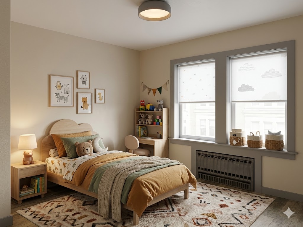 Bedroom at 73 James Street Adams Apartments